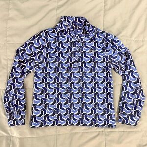 Vineyard Vines Performance Blue Whale Tale Pattern 1/2 Zip Pullover